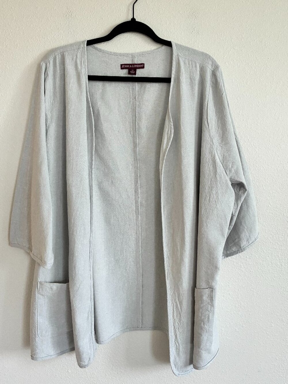 Jessica London Jacket Linen Open Front Lightweight